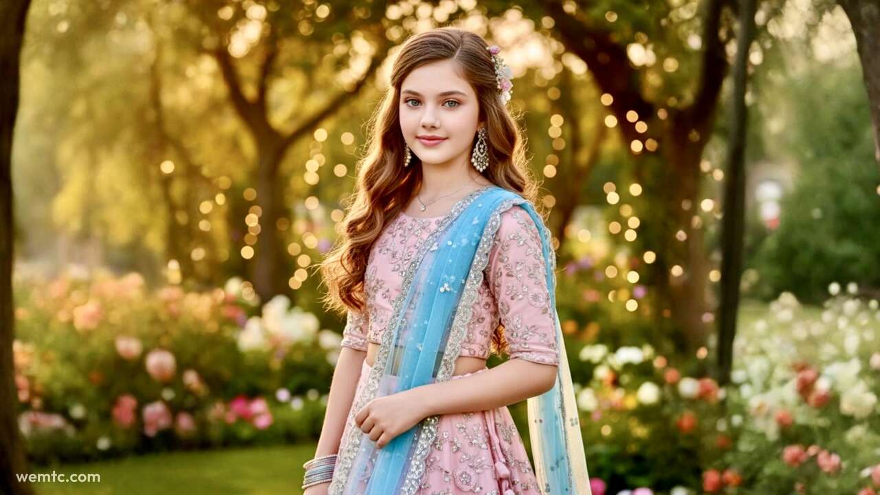 Gemini Saree Prompt Copy Paste – Pastel Pink Lehenga with