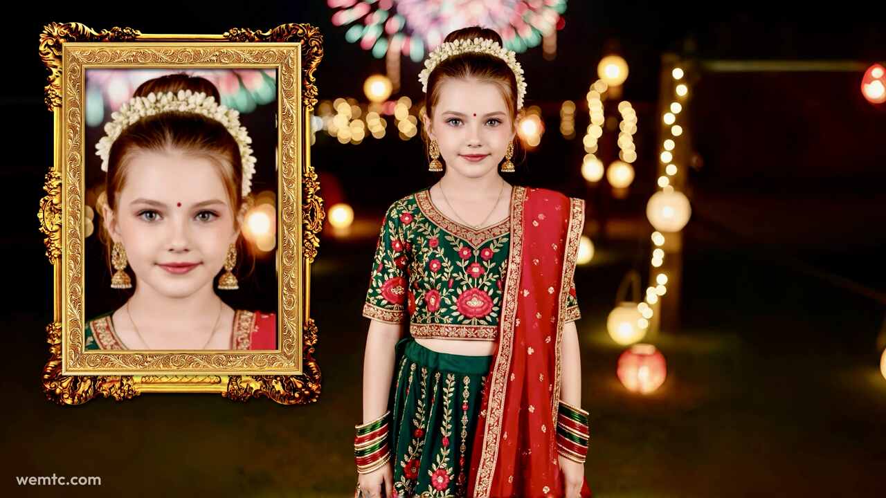 Google Gemini AI Photo Saree Prompt Festive Night Look