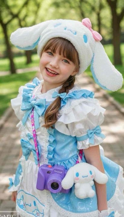 8 years old girls fashion dress nano banana prompt