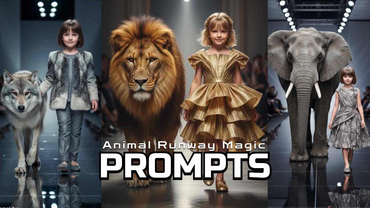 Animal Runway Magic Gemini nano banana prompts for kids