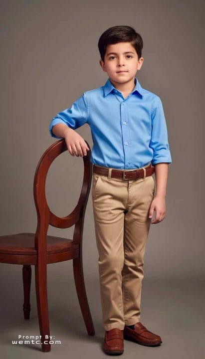 Chair-Side Classic Look - classic boy fashion prompts