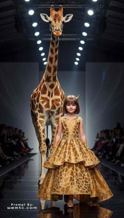 Giraffe Glam Prompt for kids