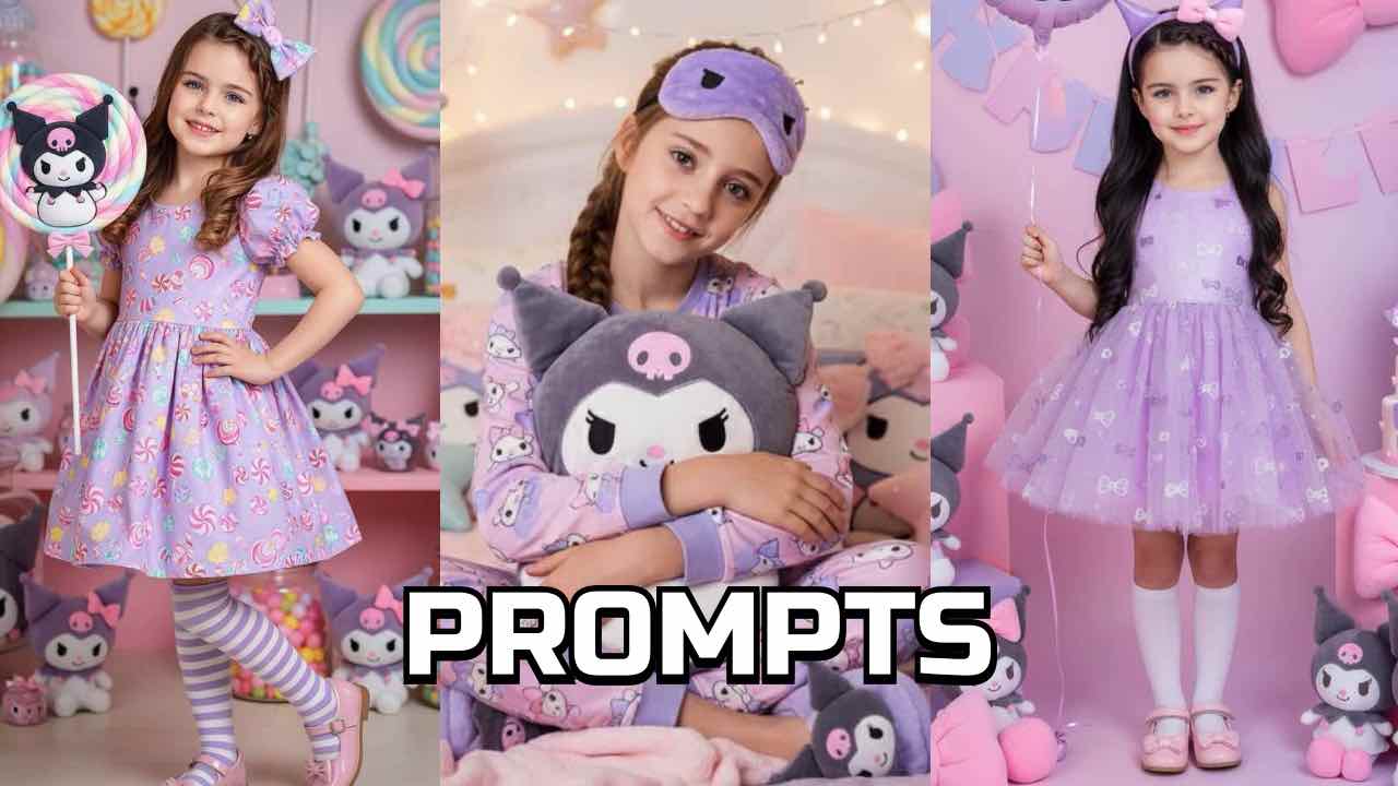 Kuromi Inspired Portraits - Gemini Prompts for Magical Moments