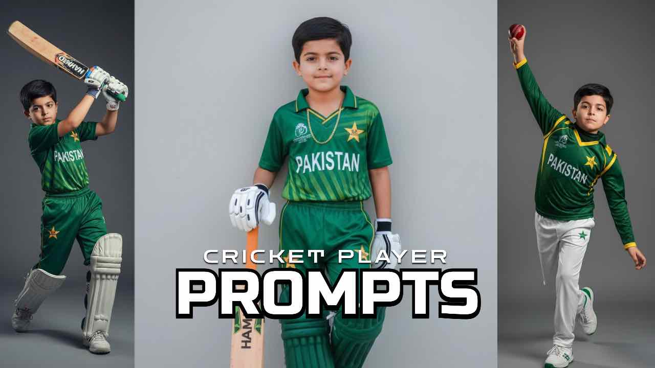 Google Gemini Nano Banana Prompts Cricket Player in 8K