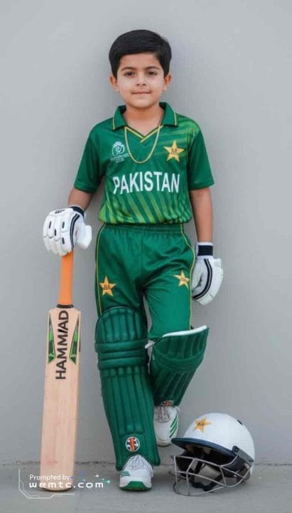 Leaning with Confidence a cricket batsmen prompt