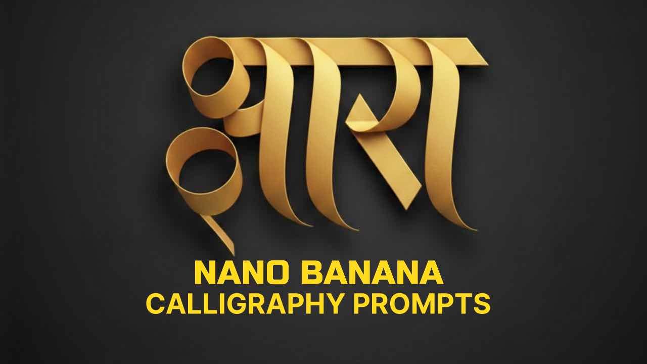 Nano banana calligraphy prompts