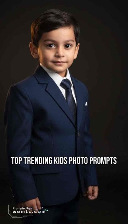 Classy kids studio office portrait nano banana prompts