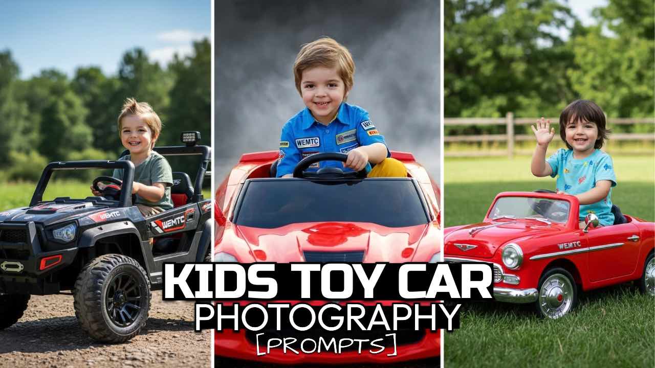 Gemini Nano Banana Car Photo Prompts Hyper Realistic Kids Toy Car Photography