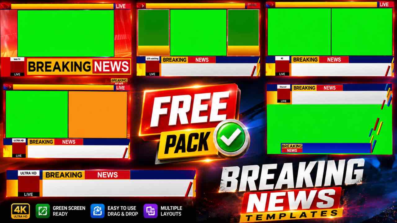 Breaking News Green Screen Templates